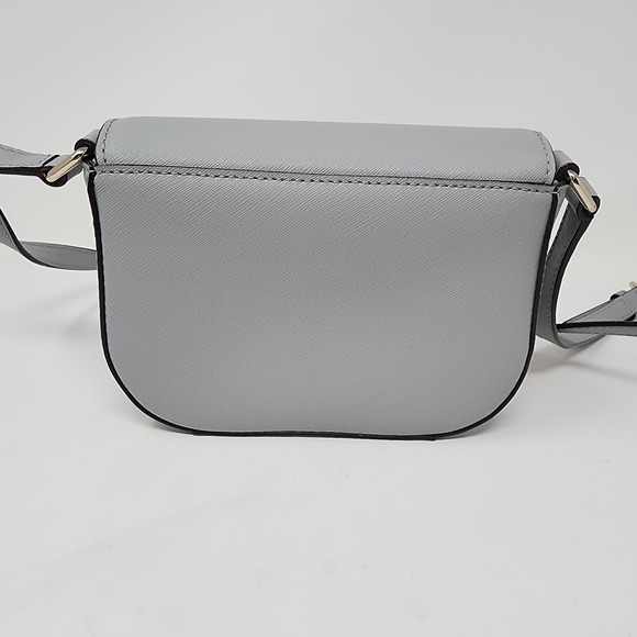 Kate Spade Lauren Way‎ Carsen Saffiano Leather Crossbody Shoulder Bag Gray Small - Picture 3 of 16